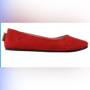 FRENCH SOLE (FS/NY) Sloop- Absolutely Gorgeous Red Suede Ballerina Flats…